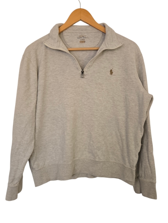 Polo Ralph Lauren Sweaters - Ralph Lauren Quarter Zip Pullover | Y2K Preppy Minimalist Sweatshirt | Size Medi